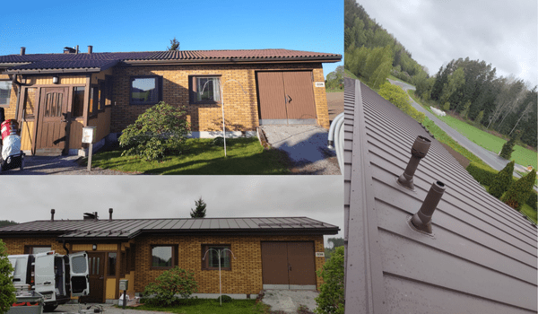 Omakotitalon peltikaton uusinta