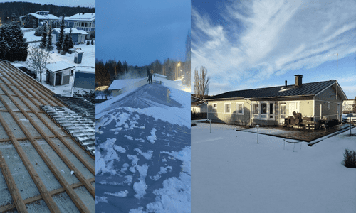 kattoremontti talvella